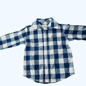 Carters Long- Sleeved Plaid baby boys  Button up Shirt size 18 months